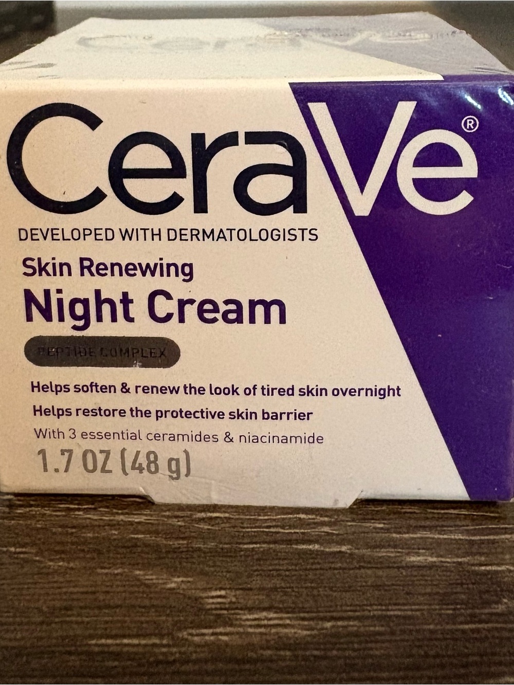 Cerave Night Cream Moisturizer - Purple & White Packaging